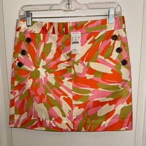 J. Crew Women's Multicolor Button-Detail Skirt